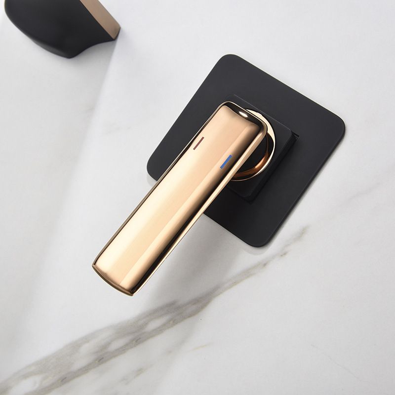 Glam Style Faucet Wall Mounted Bathroom Faucet with Single Lever Handle Clearhalo 'Bathroom Remodel & Bathroom Fixtures' 'Bathroom Sink Faucets' 'Bathroom Sinks & Faucet Components' 'bathroom_sink_faucets' 'Home Improvement' 'home_improvement' 'home_improvement_bathroom_sink_faucets' 1200x1200_5b57f122-fef3-4992-a0a7-3025b2bc48c5