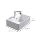 Contemporary Bathroom Sink Pop-Up Drain Porcelain Rectangular Vessel Lavatory Sink Clearhalo 'Bathroom Remodel & Bathroom Fixtures' 'Bathroom Sinks & Faucet Components' 'Bathroom Sinks' 'bathroom_sink' 'Home Improvement' 'home_improvement' 'home_improvement_bathroom_sink' 1200x1200_5b5f0df4-3e94-4aa8-b1d7-12d91628f305