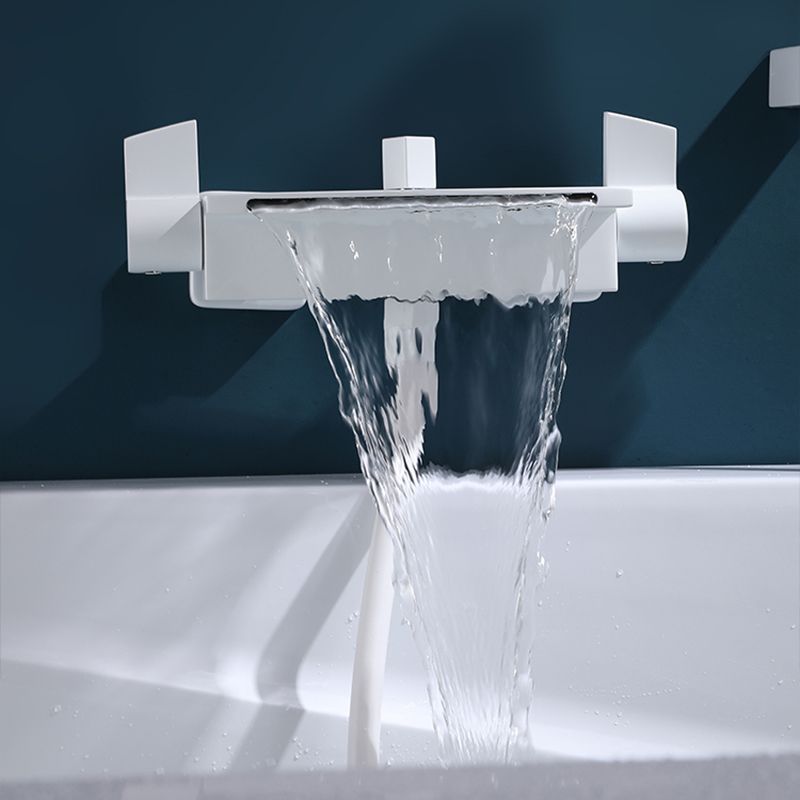 Wall Mounted Metal Freestanding Tub Filler Two Handles Freestanding Faucet Clearhalo 'Bathroom Remodel & Bathroom Fixtures' 'Bathtub Faucets' 'bathtub_faucets' 'Home Improvement' 'home_improvement' 'home_improvement_bathtub_faucets' 1200x1200_5b62ce14-6bd3-491b-b4bb-9c47203206e1