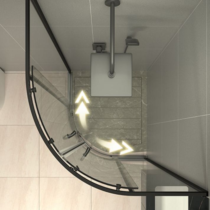 Linear Sliding Shower Enclosure Metal Semi-Frameless Shower Enclosure Clearhalo 'Bathroom Remodel & Bathroom Fixtures' 'Home Improvement' 'home_improvement' 'home_improvement_shower_stalls_enclosures' 'Shower Stalls & Enclosures' 'shower_stalls_enclosures' 'Showers & Bathtubs' 1200x1200_5b6add7c-2b2f-4b07-b9e6-c37e57fffbb6
