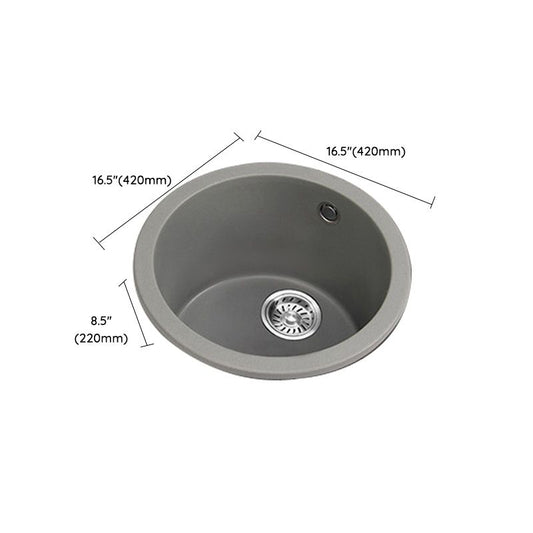 Single Bowl Kitchen Sink Granite Round Sink with Basket Strainer Clearhalo 'Home Improvement' 'home_improvement' 'home_improvement_kitchen_sinks' 'Kitchen Remodel & Kitchen Fixtures' 'Kitchen Sinks & Faucet Components' 'Kitchen Sinks' 'kitchen_sinks' 1200x1200_5b72fd28-5075-4995-bc0b-546777a1b750