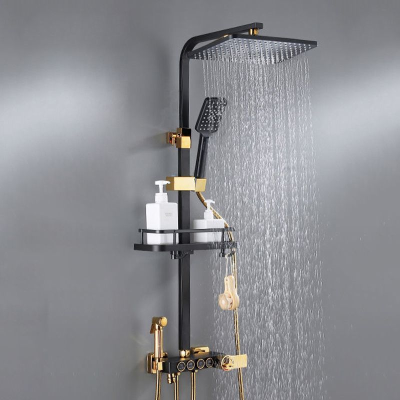 Modern Style Shower System Wall Mounted Spot Resist Shower System with Hand Shower Clearhalo 'Bathroom Remodel & Bathroom Fixtures' 'Home Improvement' 'home_improvement' 'home_improvement_shower_faucets' 'Shower Faucets & Systems' 'shower_faucets' 'Showers & Bathtubs Plumbing' 'Showers & Bathtubs' 1200x1200_5b7e669e-bd68-4d76-a74c-bac07a00aba6