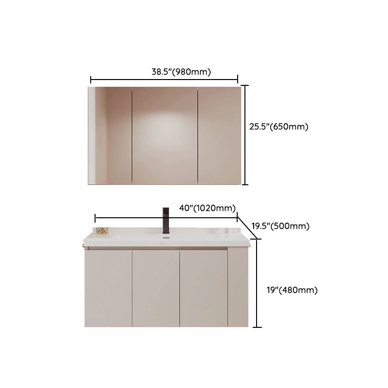 White Modern Solid Wood Rectangular Single-Sink Bathroom Vanity Set Clearhalo 'Bathroom Remodel & Bathroom Fixtures' 'Bathroom Vanities' 'bathroom_vanities' 'Home Improvement' 'home_improvement' 'home_improvement_bathroom_vanities' 1200x1200_5b8a5fd1-069f-4aa2-97ea-15358e993223