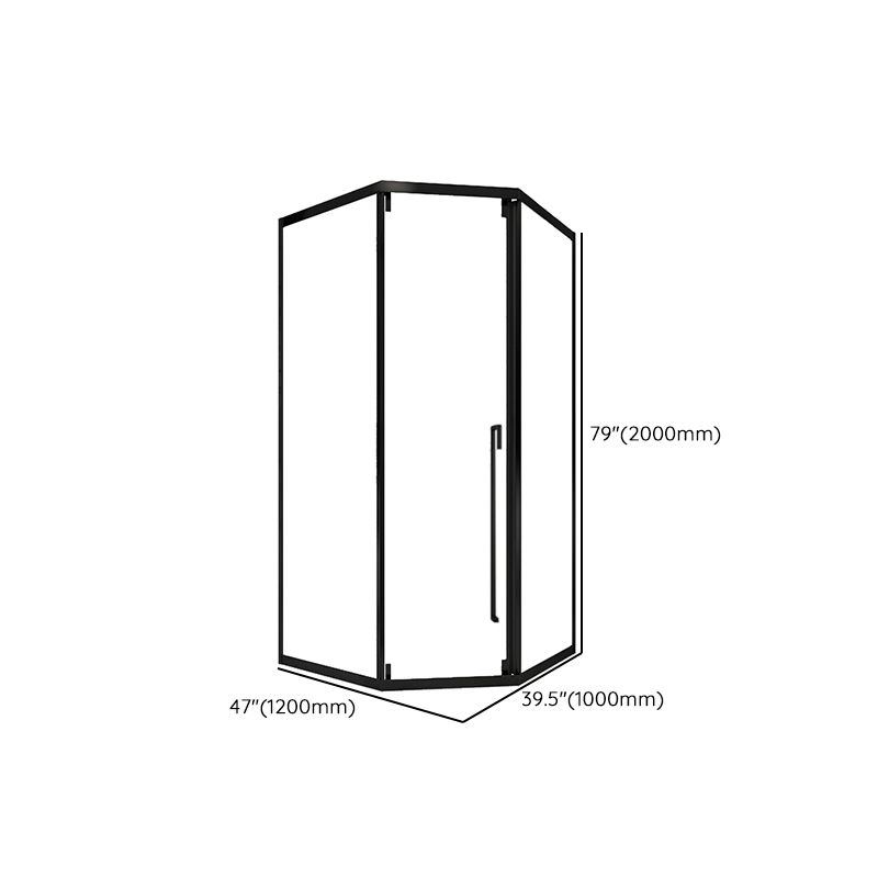 Transparent Shower Bath Door Scratch Resistant Satin Black Shower Doors Clearhalo 'Bathroom Remodel & Bathroom Fixtures' 'Home Improvement' 'home_improvement' 'home_improvement_shower_tub_doors' 'Shower and Tub Doors' 'shower_tub_doors' 'Showers & Bathtubs' 1200x1200_5bbe40c3-16fe-4de3-afd4-adc0811f9f52