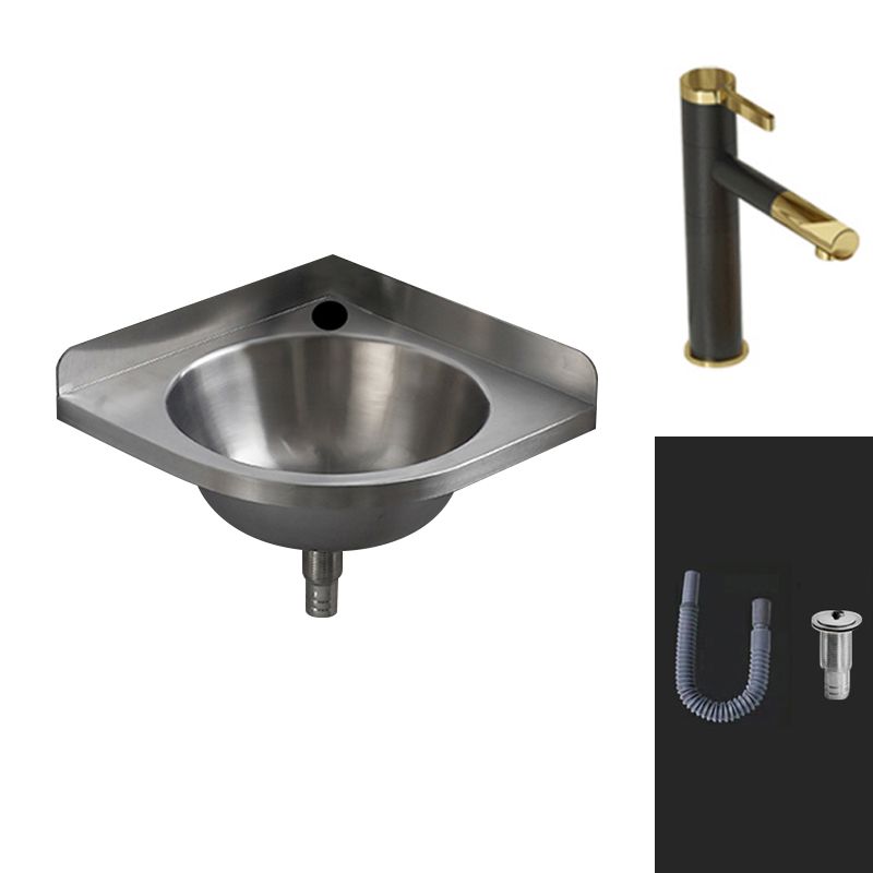 Modern Wall Mount Bathroom Sink Metal Wall Mount Bathroom Sink With Basin Clearhalo 'Bathroom Remodel & Bathroom Fixtures' 'Bathroom Sinks & Faucet Components' 'Bathroom Sinks' 'bathroom_sink' 'Home Improvement' 'home_improvement' 'home_improvement_bathroom_sink' 1200x1200_5bc0c2c5-6160-46a6-a016-e84b55be60b9