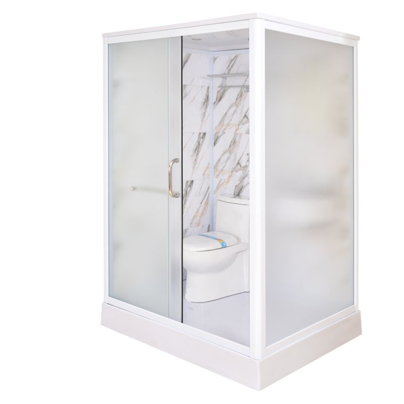 Framed Tempered Glass Shower Enclosure with Pedestal Full-Framed Shower Enclosure Clearhalo 'Bathroom Remodel & Bathroom Fixtures' 'Home Improvement' 'home_improvement' 'home_improvement_shower_stalls_enclosures' 'Shower Stalls & Enclosures' 'shower_stalls_enclosures' 'Showers & Bathtubs' 1200x1200_5bc8bbfc-14ec-4407-9e09-ecd7560b8a81