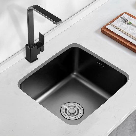 Square Stainless Steel Sink in black with Strainer Drop-In Kitchen Sink Clearhalo 'Home Improvement' 'home_improvement' 'home_improvement_kitchen_sinks' 'Kitchen Remodel & Kitchen Fixtures' 'Kitchen Sinks & Faucet Components' 'Kitchen Sinks' 'kitchen_sinks' 1200x1200_5bdebe21-e3f7-49e3-9aab-bfd1bf2524c7