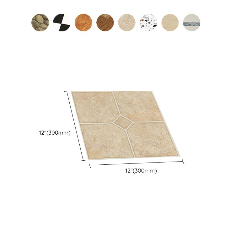 Square Plastic floor Water Resistant Peel & Stick Floor Tile Clearhalo 'Flooring 'Home Improvement' 'home_improvement' 'home_improvement_vinyl_flooring' 'Vinyl Flooring' 'vinyl_flooring' Walls and Ceiling' 1200x1200_5bef6597-3b8c-4f30-8dcb-40c51ba78a68