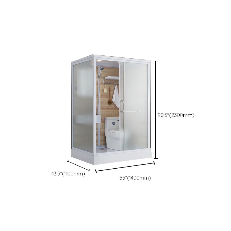 Clear Rectangle Shower Stall Modern Single Sliding Shower Stall Clearhalo 'Bathroom Remodel & Bathroom Fixtures' 'Home Improvement' 'home_improvement' 'home_improvement_shower_stalls_enclosures' 'Shower Stalls & Enclosures' 'shower_stalls_enclosures' 'Showers & Bathtubs' 1200x1200_5c02a007-437b-4376-a63d-63e3e0e7b998