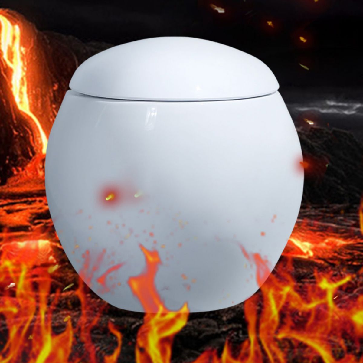 Contemporary Flush Toilet Round One Piece Toilet Wall Mount Porcelain Toilet Clearhalo 'Bathroom Remodel & Bathroom Fixtures' 'Home Improvement' 'home_improvement' 'home_improvement_toilets' 'Toilets & Bidets' 'Toilets' 1200x1200_5c04d900-9516-4487-a6ca-d6d89acbb121