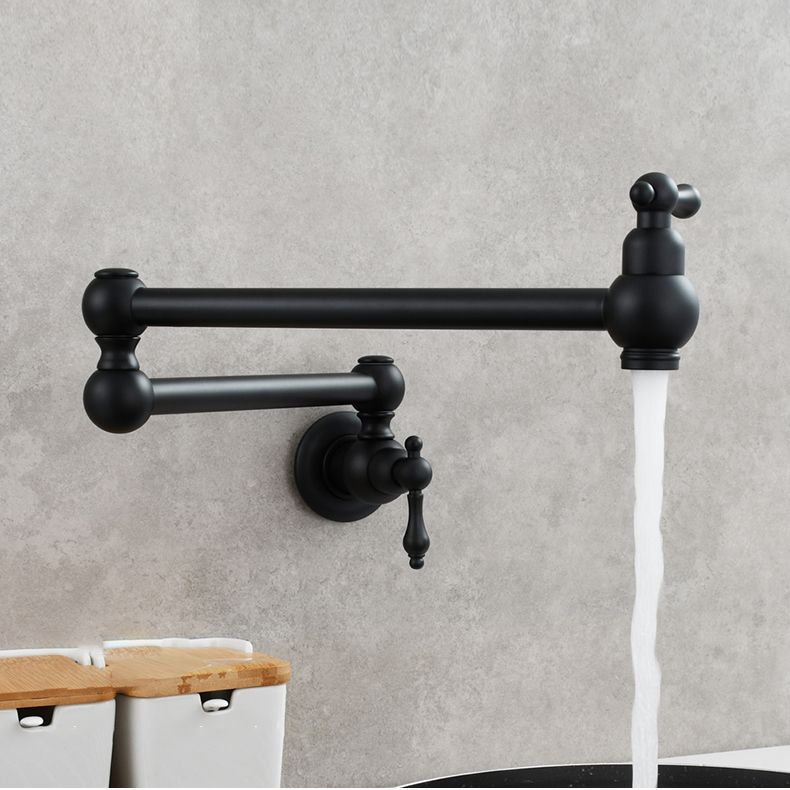 Modern Double Handles One Handle Wall Mounted Pot Filler Low Arc Profile Filler Clearhalo 'Home Improvement' 'home_improvement' 'home_improvement_kitchen_faucets' 'Kitchen Faucets' 'Kitchen Remodel & Kitchen Fixtures' 'Kitchen Sinks & Faucet Components' 'kitchen_faucets' 1200x1200_5c2997cf-34ea-4978-bcd2-eecba1bb51a5