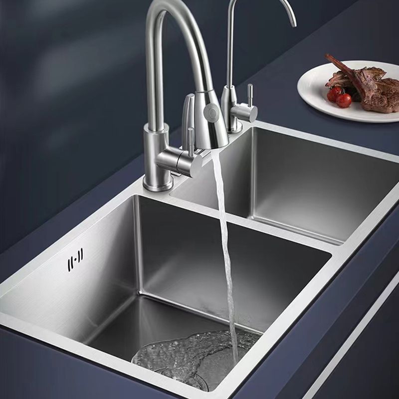 Modern Style Kitchen Sink Drop-In Noise-cancelling Design Kitchen Double Sink Clearhalo 'Home Improvement' 'home_improvement' 'home_improvement_kitchen_sinks' 'Kitchen Remodel & Kitchen Fixtures' 'Kitchen Sinks & Faucet Components' 'Kitchen Sinks' 'kitchen_sinks' 1200x1200_5c3747e5-eb31-460f-bdad-28f584849e6f