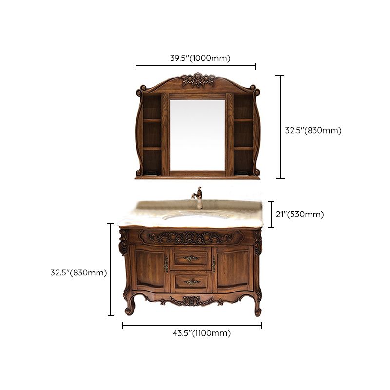 Traditional Bathroom Vanity Solid Wood Mirror Included Bathroom Vanity Cabinet Clearhalo 'Bathroom Remodel & Bathroom Fixtures' 'Bathroom Vanities' 'bathroom_vanities' 'Home Improvement' 'home_improvement' 'home_improvement_bathroom_vanities' 1200x1200_5c85212f-aa08-4d04-9bea-43e1dec52f57