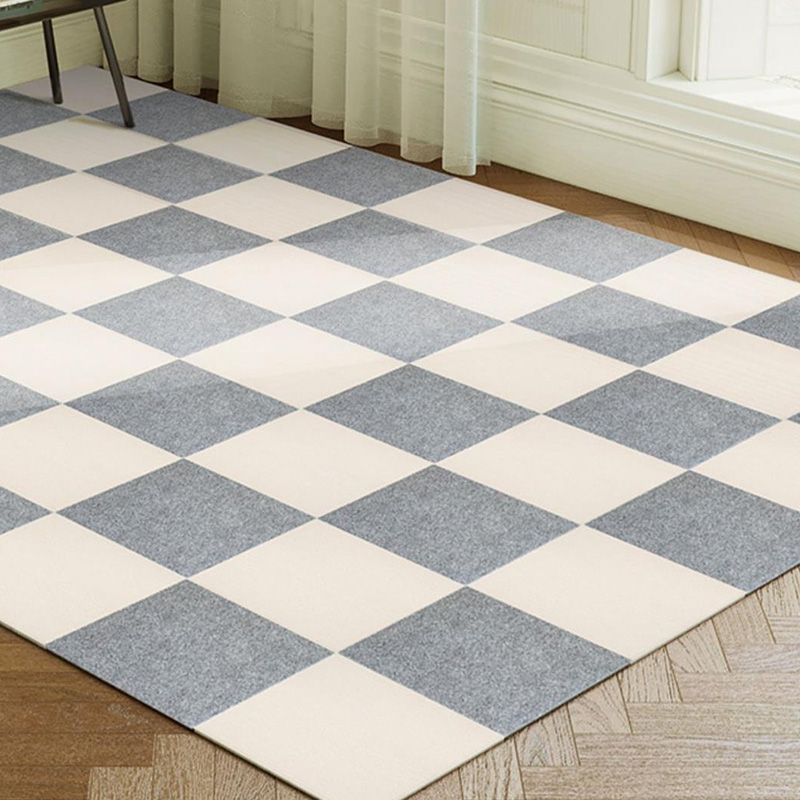 Modern Loose Lay Carpet Tile Checkered Carpet Floor Tile for Living Room Clearhalo 'Carpet Tiles & Carpet Squares' 'carpet_tiles_carpet_squares' 'Flooring 'Home Improvement' 'home_improvement' 'home_improvement_carpet_tiles_carpet_squares' Walls and Ceiling' 1200x1200_5c861b77-6eaf-4564-84b4-43cd753d35e3