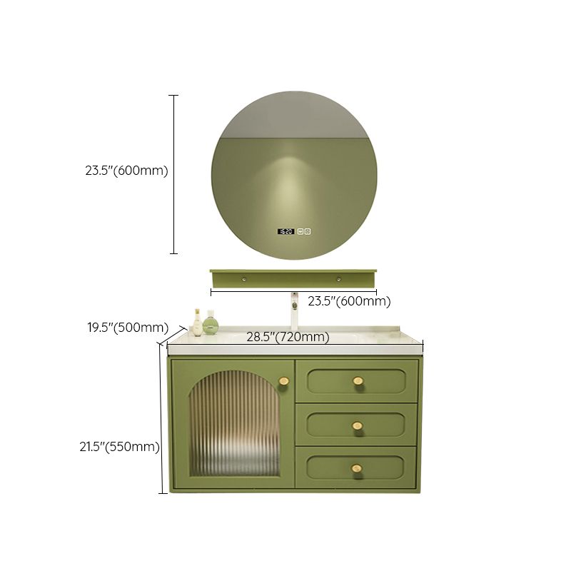 2 Doors Bath Vanity Drawers Mirror Wall Mount Rectangle Single Sink Wood Frame Vanity Clearhalo 'Bathroom Remodel & Bathroom Fixtures' 'Bathroom Vanities' 'bathroom_vanities' 'Home Improvement' 'home_improvement' 'home_improvement_bathroom_vanities' 1200x1200_5cb17778-ddc7-4c2a-8fc0-012b0925ed3c