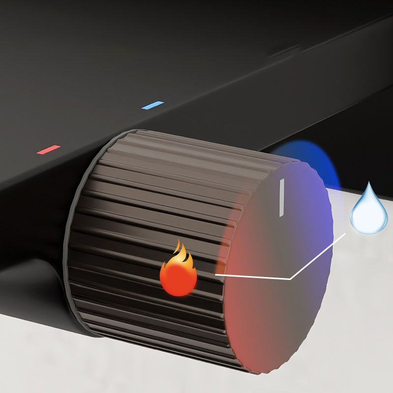 Modern Bathtub Faucet Wall-mounted Brass Rotary Handle Faucet Clearhalo 'Bathroom Remodel & Bathroom Fixtures' 'Bathtub Faucets' 'bathtub_faucets' 'Home Improvement' 'home_improvement' 'home_improvement_bathtub_faucets' 1200x1200_5cb3b8b7-fb68-42b4-aaaf-dcc876a8d520