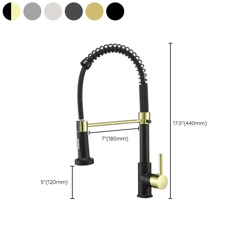 Modern Farmhouse One Handle Spring Spout Kitchen Faucet High Arch Water Filler Clearhalo 'Home Improvement' 'home_improvement' 'home_improvement_kitchen_faucets' 'Kitchen Faucets' 'Kitchen Remodel & Kitchen Fixtures' 'Kitchen Sinks & Faucet Components' 'kitchen_faucets' 1200x1200_5cc1b633-a850-4e5e-bcdc-0fcb55f8bf82