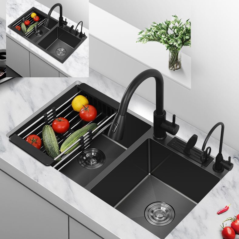 Classic Style Kitchen Sink Drop-In Stainless Steel Kitchen Double Sink Clearhalo 'Home Improvement' 'home_improvement' 'home_improvement_kitchen_sinks' 'Kitchen Remodel & Kitchen Fixtures' 'Kitchen Sinks & Faucet Components' 'Kitchen Sinks' 'kitchen_sinks' 1200x1200_5cc2be45-0317-48a8-9c4f-0974f8fe04be
