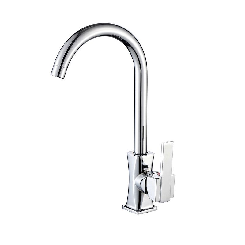 Contemporary One Handle Standard Kitchen Faucet High Arch Water Filler in Chrome Clearhalo 'Home Improvement' 'home_improvement' 'home_improvement_kitchen_faucets' 'Kitchen Faucets' 'Kitchen Remodel & Kitchen Fixtures' 'Kitchen Sinks & Faucet Components' 'kitchen_faucets' 1200x1200_5cd62a35-8e4b-4f8d-96f6-8ff9d28b1909