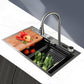 Stainless Steel Kitchen Sink Rectangular Shape Kitchen Sink with Drain Strainer Kit Clearhalo 'Home Improvement' 'home_improvement' 'home_improvement_kitchen_sinks' 'Kitchen Remodel & Kitchen Fixtures' 'Kitchen Sinks & Faucet Components' 'Kitchen Sinks' 'kitchen_sinks' 1200x1200_5ce33f36-a0ab-4e0d-b1d5-1514a59bac5c