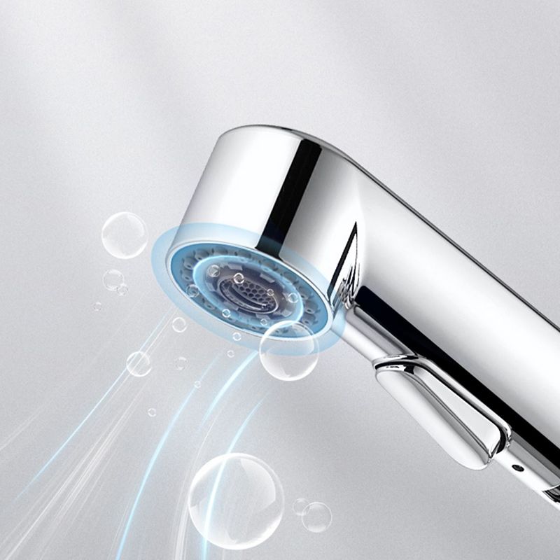 Lever Handles Sink Faucet Single Hole Chrome Brass Bathroom Sink Faucet Clearhalo 'Bathroom Remodel & Bathroom Fixtures' 'Bathroom Sink Faucets' 'Bathroom Sinks & Faucet Components' 'bathroom_sink_faucets' 'Home Improvement' 'home_improvement' 'home_improvement_bathroom_sink_faucets' 1200x1200_5ce58d2b-79de-4ddf-b7f7-b8f720a9a7e3