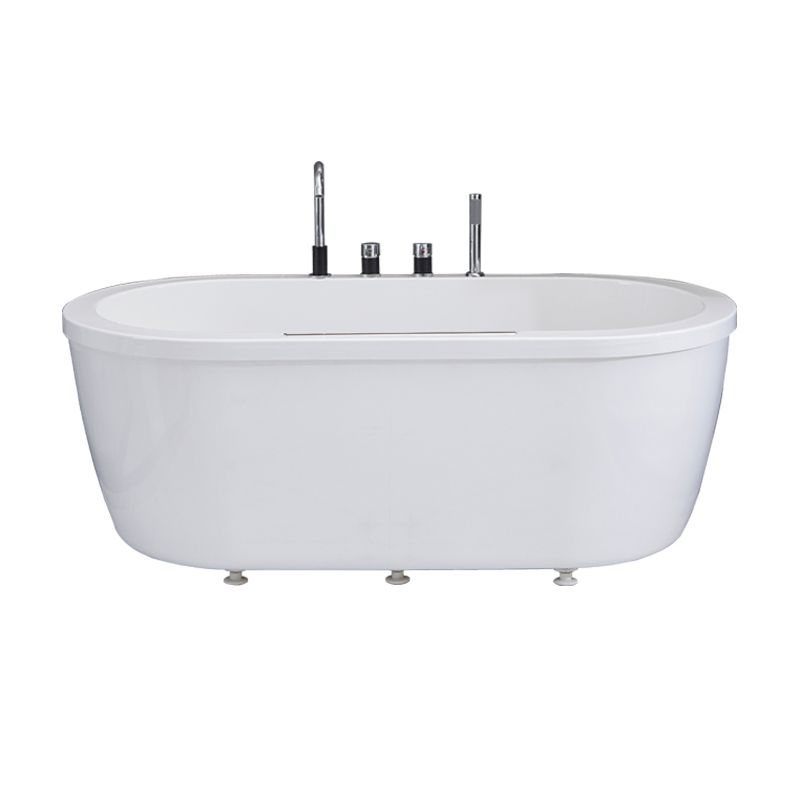 Modern Oval Center Bath Acrylic Freestanding Soaking White Bathtub Clearhalo 'Bathroom Remodel & Bathroom Fixtures' 'Bathtubs' 'Home Improvement' 'home_improvement' 'home_improvement_bathtubs' 'Showers & Bathtubs' 1200x1200_5d03964b-1ad7-48da-90e4-101fddb90bc1