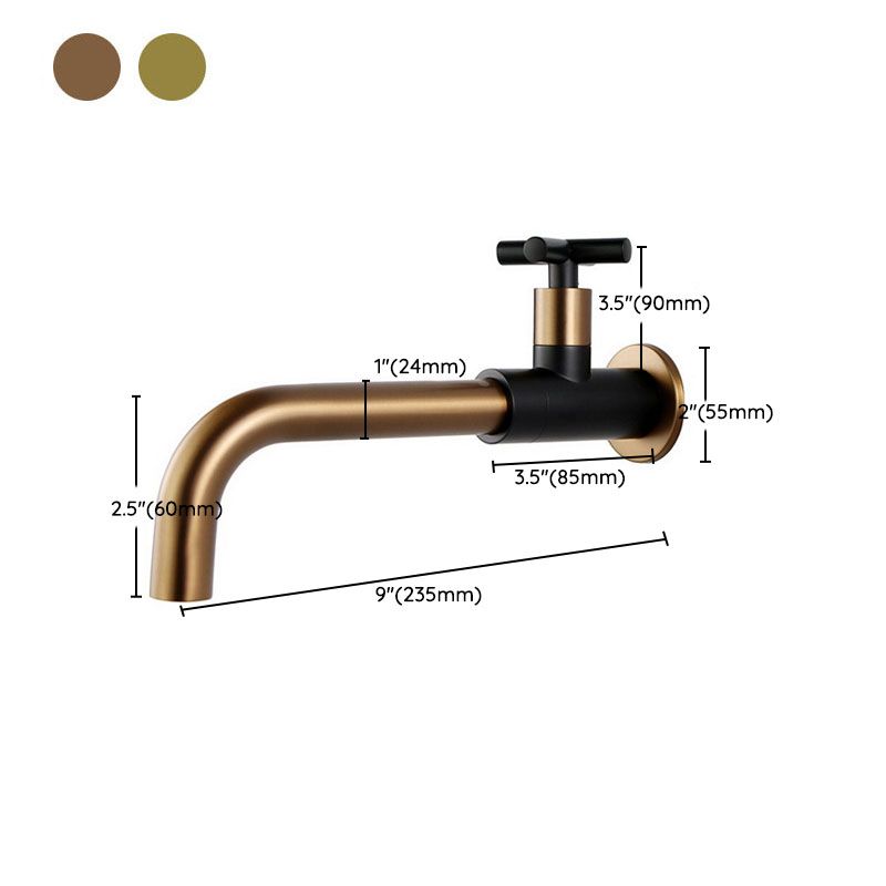Wall Mounted Faucets Single Cross Handle Faucet for Bathroom Clearhalo 'Bathroom Remodel & Bathroom Fixtures' 'Bathroom Sink Faucets' 'Bathroom Sinks & Faucet Components' 'bathroom_sink_faucets' 'Home Improvement' 'home_improvement' 'home_improvement_bathroom_sink_faucets' 1200x1200_5d0a78d2-3e58-43a6-b346-cfe1632dfa74