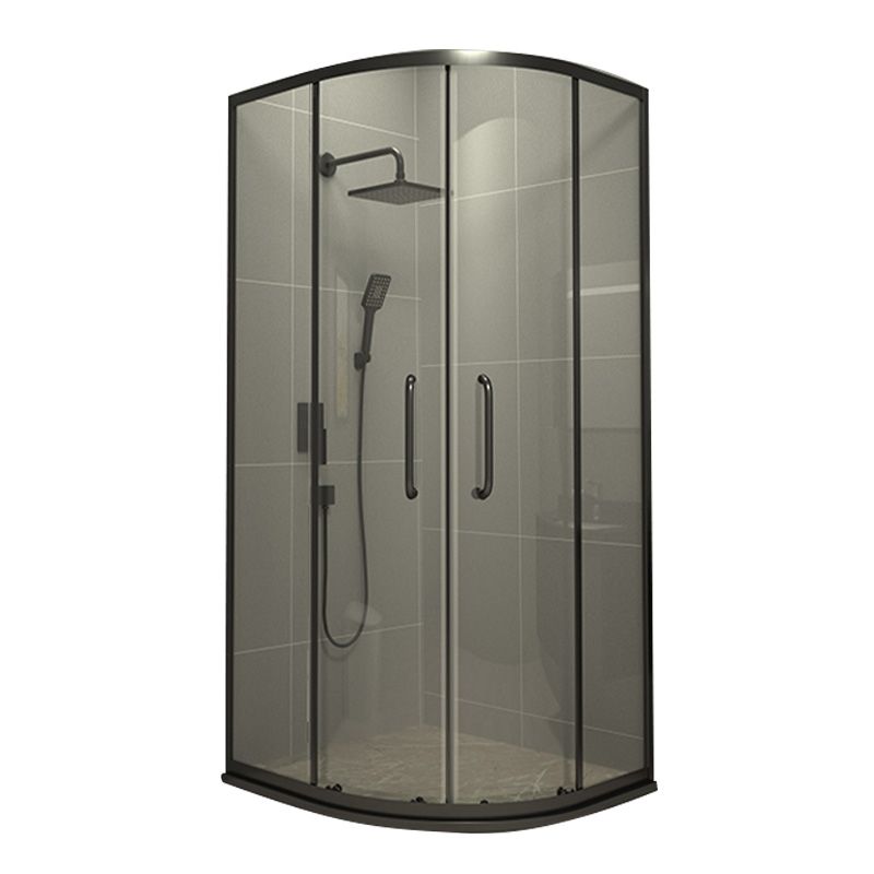Transparent Shower Bath Door Curved Shower Doors Double Sliding Clearhalo 'Bathroom Remodel & Bathroom Fixtures' 'Home Improvement' 'home_improvement' 'home_improvement_shower_tub_doors' 'Shower and Tub Doors' 'shower_tub_doors' 'Showers & Bathtubs' 1200x1200_5d10f47c-2ca8-40bb-a5eb-9914d390f867