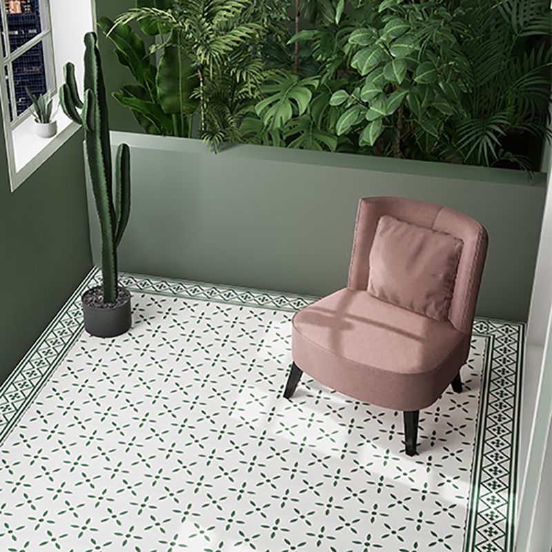 Modern Style Floor Tile Moroccan Print Straight Edge Square Waterproof Floor Tile Clearhalo 'Floor Tiles & Wall Tiles' 'floor_tiles_wall_tiles' 'Flooring 'Home Improvement' 'home_improvement' 'home_improvement_floor_tiles_wall_tiles' Walls and Ceiling' 1200x1200_5d230dca-2632-47f9-a7b1-796afd49844c