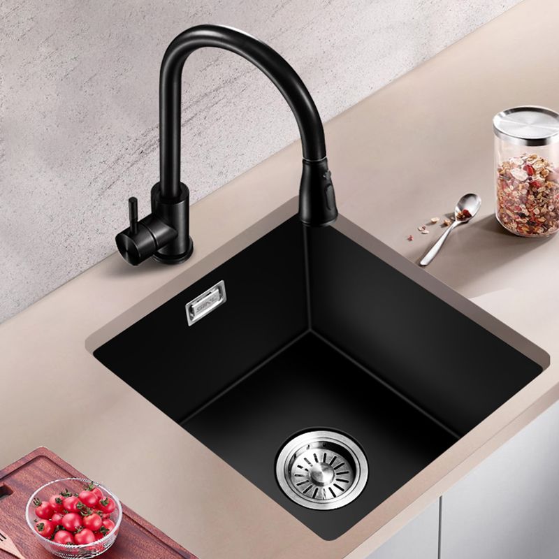 Quartz Kitchen Sink Single Bowl Drop-In Kitchen Sink with Rectangular Shape Clearhalo 'Home Improvement' 'home_improvement' 'home_improvement_kitchen_sinks' 'Kitchen Remodel & Kitchen Fixtures' 'Kitchen Sinks & Faucet Components' 'Kitchen Sinks' 'kitchen_sinks' 1200x1200_5d326b40-a872-4440-9dee-b7b32af02ae5