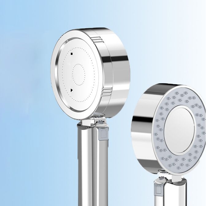 Metal Shower Heads Round Handheld Adjustable Shower Heads with Self-Cleaning Clearhalo 'Bathroom Remodel & Bathroom Fixtures' 'Home Improvement' 'home_improvement' 'home_improvement_shower_heads' 'Shower Heads' 'shower_heads' 'Showers & Bathtubs Plumbing' 'Showers & Bathtubs' 1200x1200_5d3fdbc6-469f-4b26-a8b0-2a77060c1fff