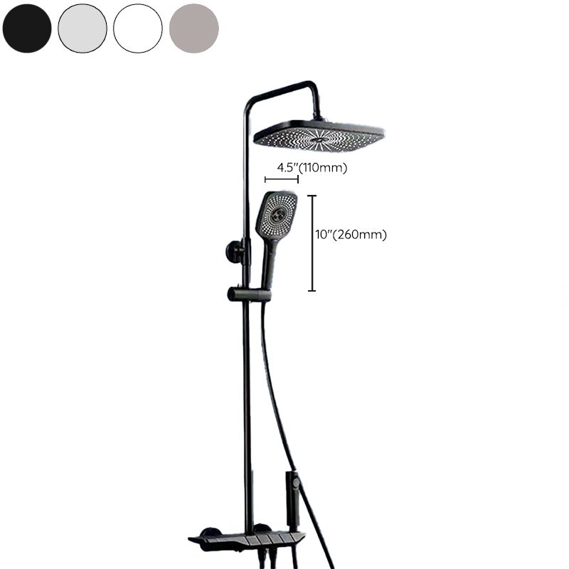 Wall Mounted Shower Arm Shower Faucet Metal Shower System with Slide Bar Clearhalo 'Bathroom Remodel & Bathroom Fixtures' 'Home Improvement' 'home_improvement' 'home_improvement_shower_faucets' 'Shower Faucets & Systems' 'shower_faucets' 'Showers & Bathtubs Plumbing' 'Showers & Bathtubs' 1200x1200_5d41e080-d1cc-4c67-a4d5-9e7c9b923769