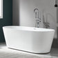 Modern Freestanding Bathtub White Acrylic Bath Tub for Home and Hotel Clearhalo 'Bathroom Remodel & Bathroom Fixtures' 'Bathtubs' 'Home Improvement' 'home_improvement' 'home_improvement_bathtubs' 'Showers & Bathtubs' 1200x1200_5d4ee6cc-0441-49f7-865b-0a356858b6ee