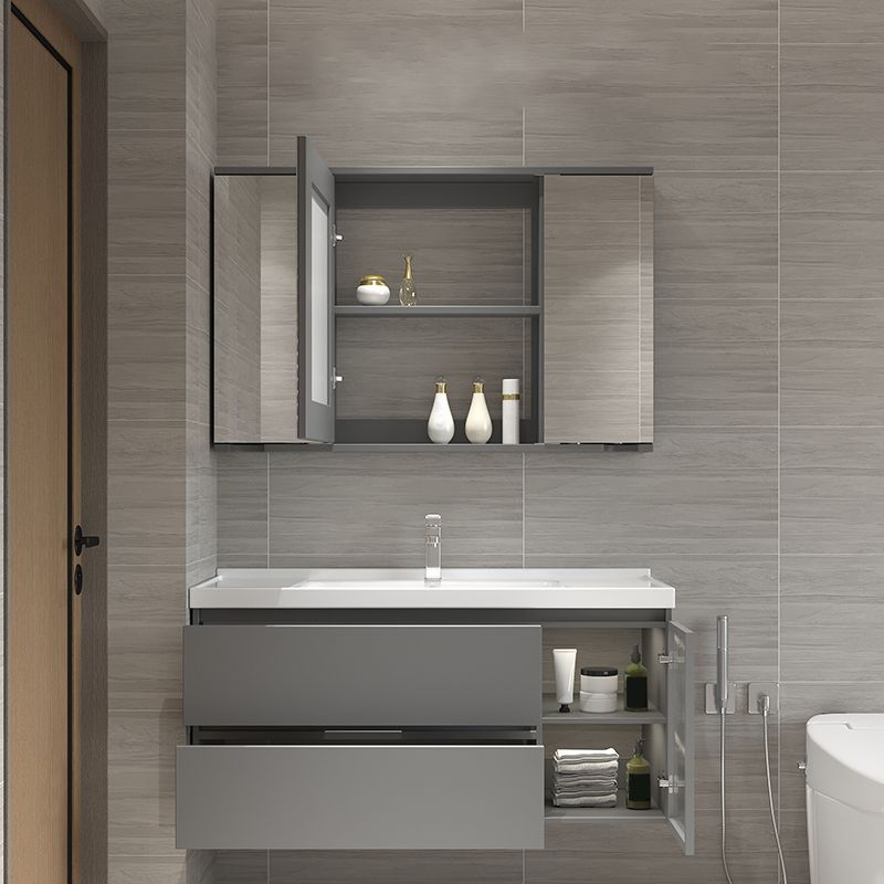 Glam Bathroom Vanity Set Wall Mount Bathroom Sink Vanity with Mirror Clearhalo 'Bathroom Remodel & Bathroom Fixtures' 'Bathroom Vanities' 'bathroom_vanities' 'Home Improvement' 'home_improvement' 'home_improvement_bathroom_vanities' 1200x1200_5d542c58-f1b4-4ecb-9cd1-753d718c7474