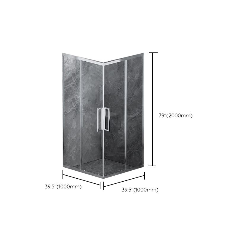 Aluminum Alloy Tempered Glass Shower Door Simple Shower Screen Clearhalo 'Bathroom Remodel & Bathroom Fixtures' 'Home Improvement' 'home_improvement' 'home_improvement_shower_tub_doors' 'Shower and Tub Doors' 'shower_tub_doors' 'Showers & Bathtubs' 1200x1200_5d744a31-8b83-4974-9a35-47eb06c9a026