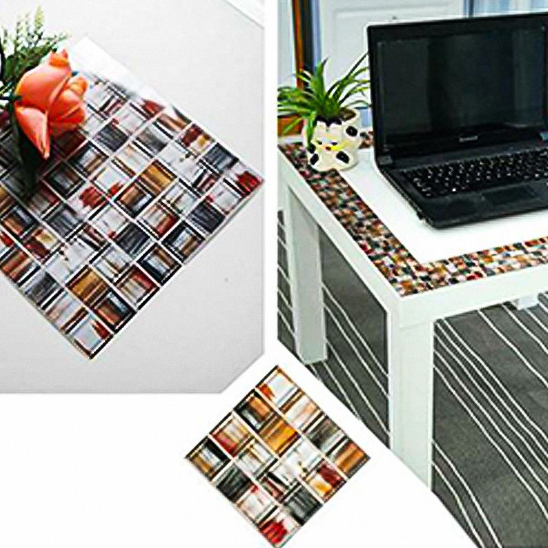 Square Mosaic Peel & Stick Tile Water-resistant Kitchen Backsplash Tiles Clearhalo 'Flooring 'Home Improvement' 'home_improvement' 'home_improvement_peel_stick_blacksplash' 'Peel & Stick Backsplash Tile' 'peel_stick_blacksplash' 'Walls & Ceilings' Walls and Ceiling' 1200x1200_5d74639a-6cf8-4607-8432-ada301c89af2