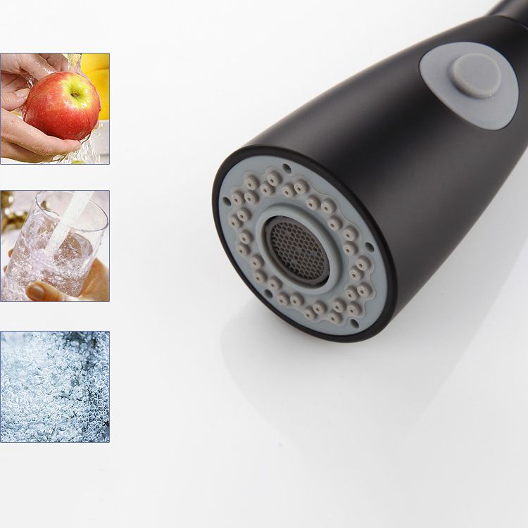 Kitchen Faucet Cold and Hot Controlled Rod Handle Stainless Black Kitchen Faucet Clearhalo 'Home Improvement' 'home_improvement' 'home_improvement_kitchen_faucets' 'Kitchen Faucets' 'Kitchen Remodel & Kitchen Fixtures' 'Kitchen Sinks & Faucet Components' 'kitchen_faucets' 1200x1200_5d7a31c4-fb74-4b1f-9523-cc5772a04301