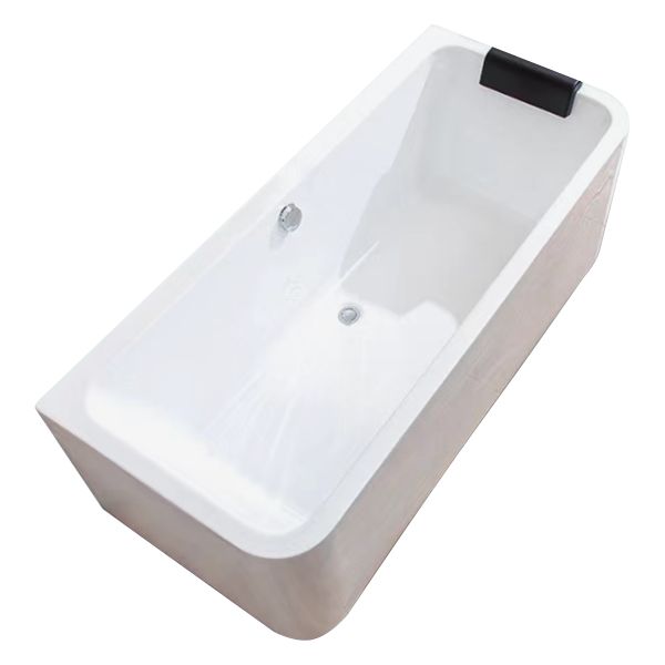 Back to Wall Soaking Bathtub Modern Rectangular Antique Finish Tub Clearhalo 'Bathroom Remodel & Bathroom Fixtures' 'Bathtubs' 'Home Improvement' 'home_improvement' 'home_improvement_bathtubs' 'Showers & Bathtubs' 1200x1200_5d8ac9c6-2806-43ce-a599-92ff406ec8d7