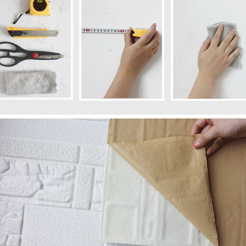 Modern Wall Tile PVC 3D Embossed Peel and Press Waterproof Indoor Wall Panel Clearhalo 'Flooring 'Home Improvement' 'home_improvement' 'home_improvement_wall_paneling' 'Wall Paneling' 'wall_paneling' 'Walls & Ceilings' Walls and Ceiling' 1200x1200_5d948118-c209-4e36-ba88-f83d45404cbf