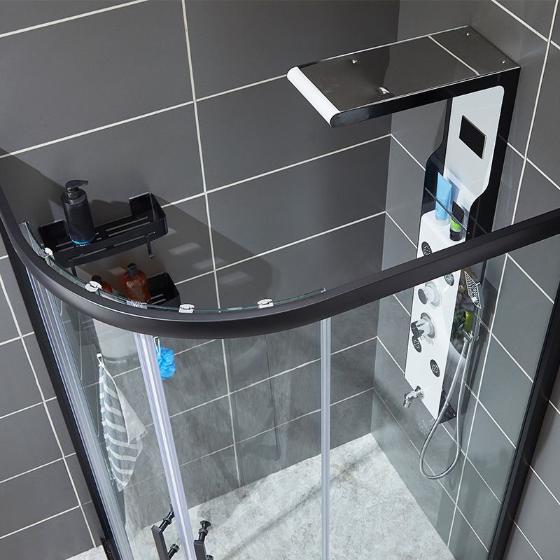 Double Sliding Frame Shower Doors Transparent TemperedShower Door Clearhalo 'Bathroom Remodel & Bathroom Fixtures' 'Home Improvement' 'home_improvement' 'home_improvement_shower_tub_doors' 'Shower and Tub Doors' 'shower_tub_doors' 'Showers & Bathtubs' 1200x1200_5d9d2c67-c345-4c10-91b9-8013f1aa0359