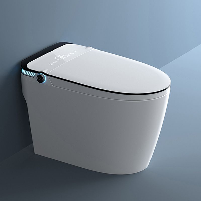 Heated Smart Floor Standing Bidet Toilet Seat in Black and White of 16.7" W Clearhalo 'Bathroom Remodel & Bathroom Fixtures' 'Bidets' 'Home Improvement' 'home_improvement' 'home_improvement_bidets' 'Toilets & Bidets' 1200x1200_5d9e7152-3a04-4ea7-ba8f-165aa6deb4a0