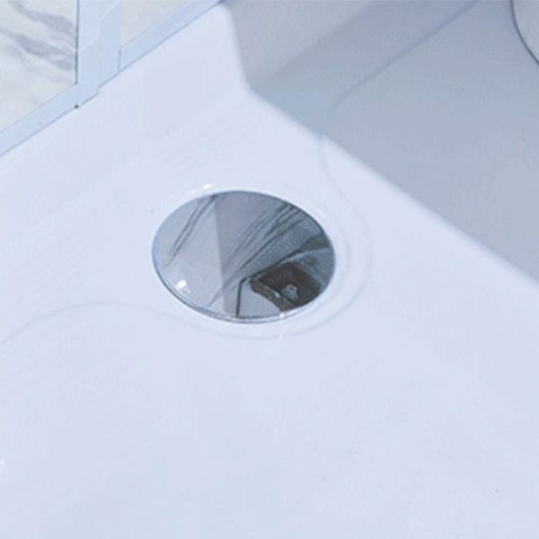 Framed White Shower Stall Square Frosted Corner Shower Kit with Base Included Clearhalo 'Bathroom Remodel & Bathroom Fixtures' 'Home Improvement' 'home_improvement' 'home_improvement_shower_stalls_enclosures' 'Shower Stalls & Enclosures' 'shower_stalls_enclosures' 'Showers & Bathtubs' 1200x1200_5dc18389-400f-46dd-8071-8f07d467499d