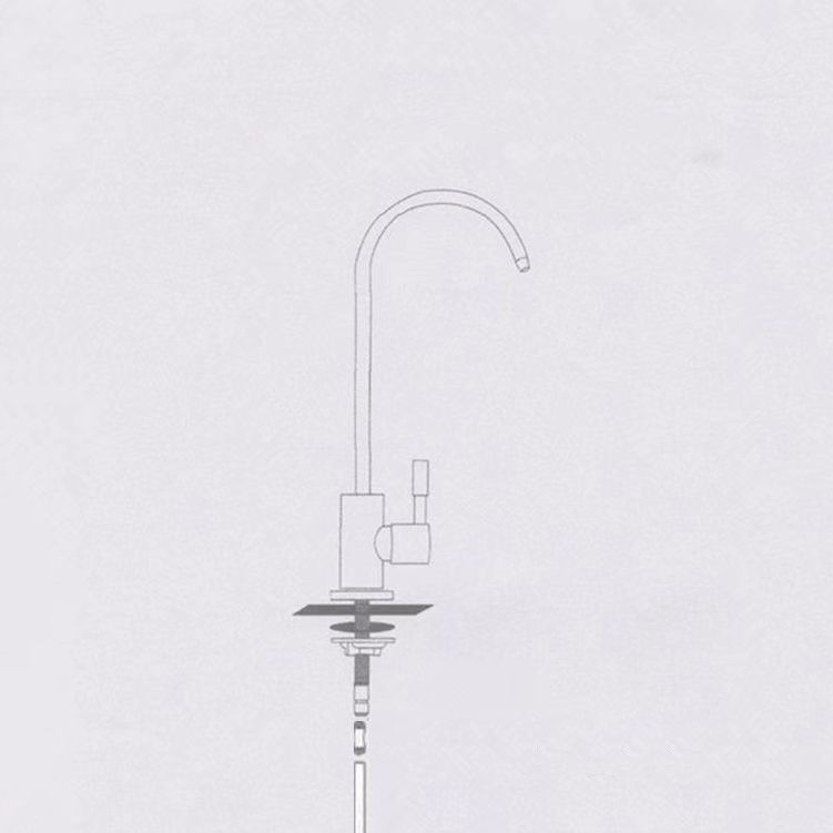Modern 1-Handle Faucet with Water Dispenser 1-Hole Standard Kitchen Faucet Clearhalo 'Home Improvement' 'home_improvement' 'home_improvement_kitchen_faucets' 'Kitchen Faucets' 'Kitchen Remodel & Kitchen Fixtures' 'Kitchen Sinks & Faucet Components' 'kitchen_faucets' 1200x1200_5dca455e-7154-4c1f-865d-0501555cc12c
