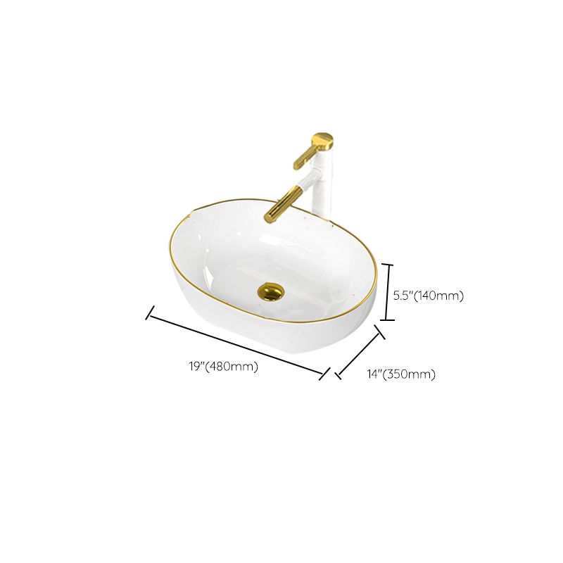 Traditional Vessel Sink Rectangular Porcelain with Overflow And Drain Assembly Wash Stand Clearhalo 'Bathroom Remodel & Bathroom Fixtures' 'Bathroom Sinks & Faucet Components' 'Bathroom Sinks' 'bathroom_sink' 'Home Improvement' 'home_improvement' 'home_improvement_bathroom_sink' 1200x1200_5ddcc192-627a-45cf-a29c-a8bf766150e9