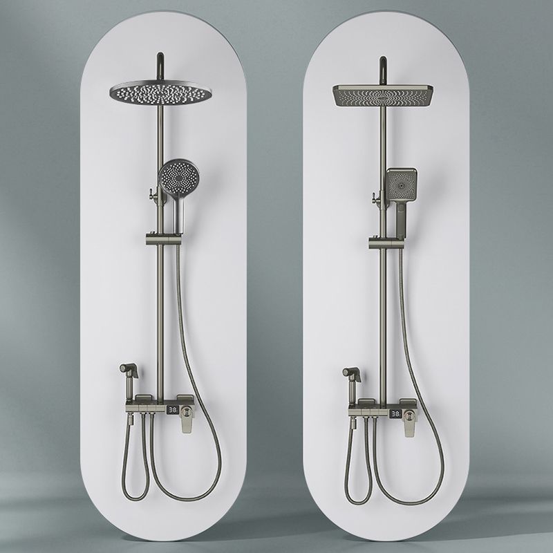 Modern Brass Shower System Adjustable Spray Pattern Shower Set Clearhalo 'Bathroom Remodel & Bathroom Fixtures' 'Home Improvement' 'home_improvement' 'home_improvement_shower_faucets' 'Shower Faucets & Systems' 'shower_faucets' 'Showers & Bathtubs Plumbing' 'Showers & Bathtubs' 1200x1200_5decc9a3-ebe8-4a3f-b806-827ab433312f