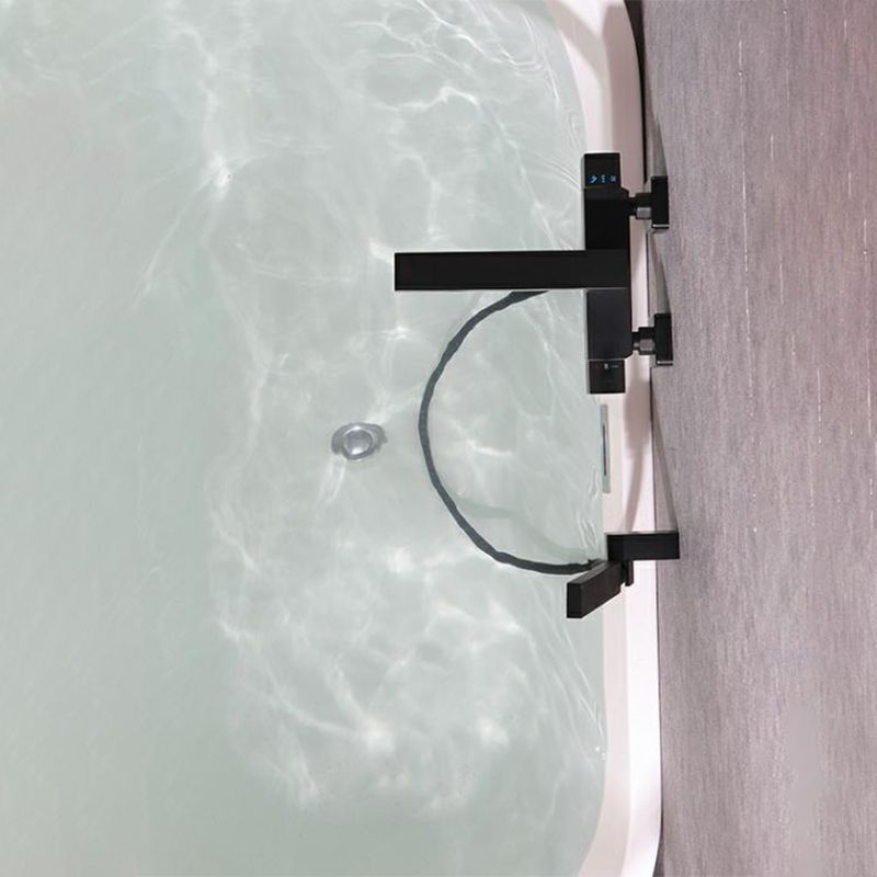 Wall Mounted Metal Freestanding Tub Filler Single Handle Freestanding Faucet Clearhalo 'Bathroom Remodel & Bathroom Fixtures' 'Bathtub Faucets' 'bathtub_faucets' 'Home Improvement' 'home_improvement' 'home_improvement_bathtub_faucets' 1200x1200_5ded24dc-91cd-4ef9-a52e-0899453c2b02