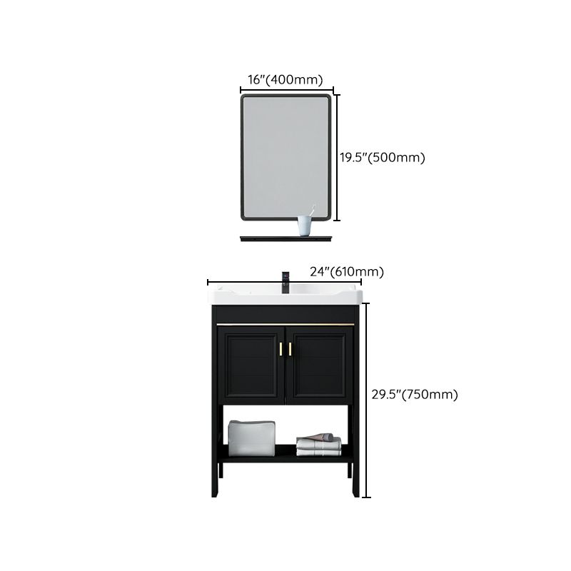 Glam Freestanding Bathroom Sink Vanity Single-Sink Bathroom Vanity Clearhalo 'Bathroom Remodel & Bathroom Fixtures' 'Bathroom Vanities' 'bathroom_vanities' 'Home Improvement' 'home_improvement' 'home_improvement_bathroom_vanities' 1200x1200_5dfb2b2c-a4ab-4ef7-8c79-66f45e01d181