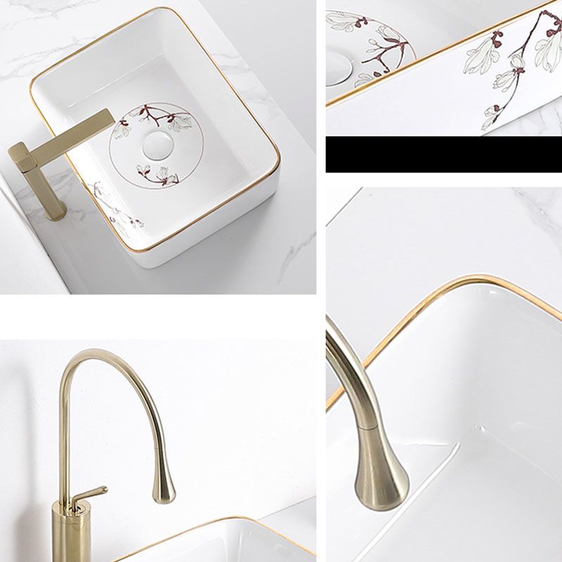 Traditional Vessel Sink Round Porcelain with Faucet Vessel Bathroom Sink Clearhalo 'Bathroom Remodel & Bathroom Fixtures' 'Bathroom Sinks & Faucet Components' 'Bathroom Sinks' 'bathroom_sink' 'Home Improvement' 'home_improvement' 'home_improvement_bathroom_sink' 1200x1200_5e008457-5260-4560-a3cb-9fa79e4aefbf