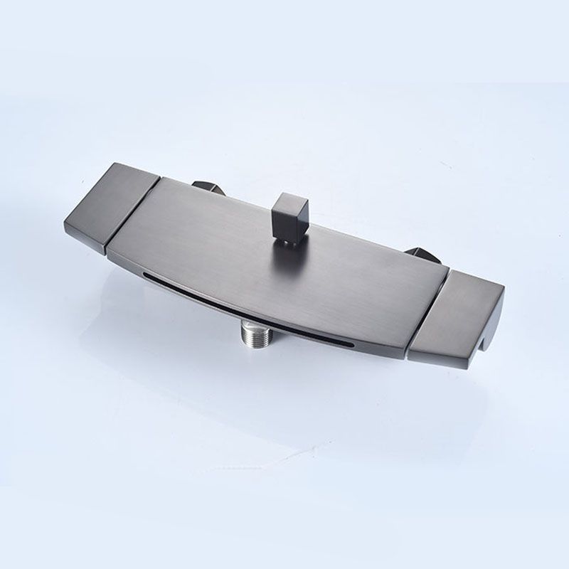 Contemporary Bathroom Faucet Wall Mounted Copper Low Arc Fixed Clawfoot Tub Faucets Clearhalo 'Bathroom Remodel & Bathroom Fixtures' 'Bathtub Faucets' 'bathtub_faucets' 'Home Improvement' 'home_improvement' 'home_improvement_bathtub_faucets' 1200x1200_5e039dac-59a9-488d-8d53-349539eb3e74