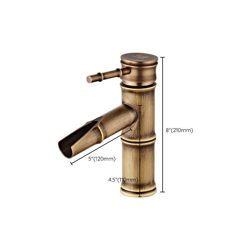 Lever Handle Vanity Sink Faucet Country Low Arc Faucet Single Hole Bathroom Faucet Clearhalo 'Bathroom Remodel & Bathroom Fixtures' 'Bathroom Sink Faucets' 'Bathroom Sinks & Faucet Components' 'bathroom_sink_faucets' 'Home Improvement' 'home_improvement' 'home_improvement_bathroom_sink_faucets' 1200x1200_5e0e37d9-5b25-4c16-839e-e23c1467d706